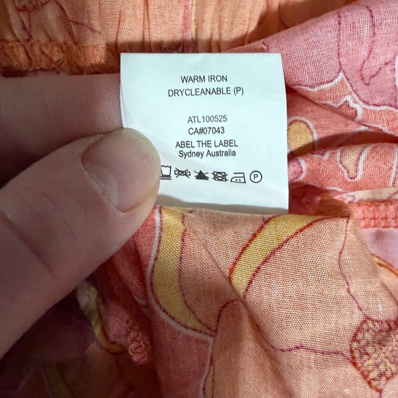 Able The Label x Anthropologie Off Shoulder Floral Tiered Maxi Dress Size Small - Picture 8 of 8